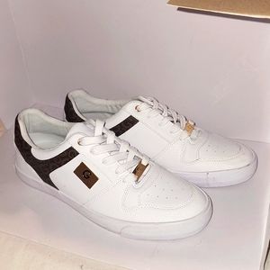G by guess, sneakers, white/brown size 11